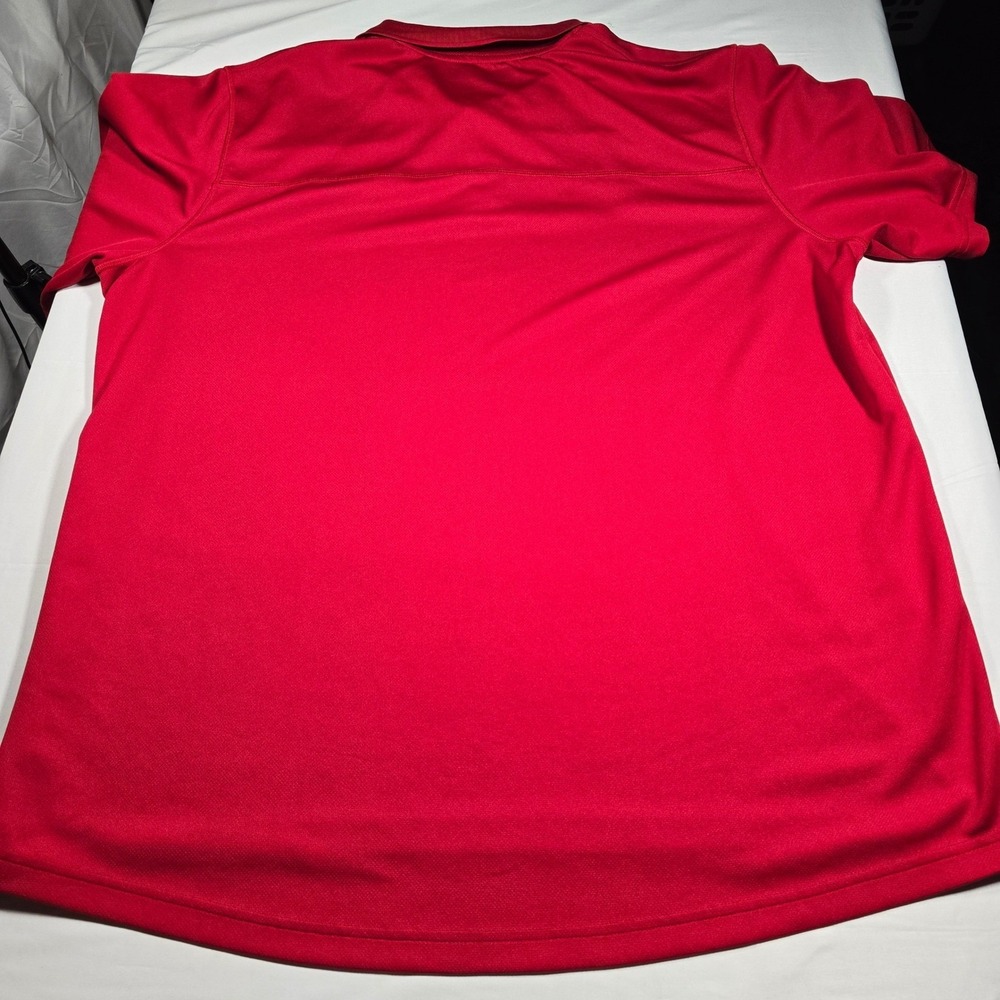 Adidas NIU Huskies Climalite Polo Shirt Mens 2XL Red Short Sleeve Golf Gym Sport - Picture 8 of 8